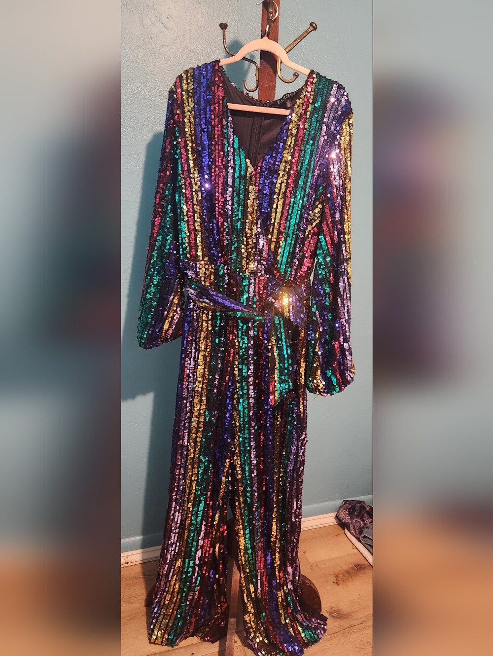 EUC Eloquii Multicolor Sequined Jumpsuit